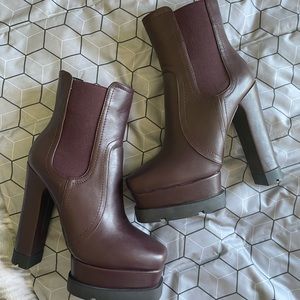 Azalea Wang Brown Platform Bootie Size 7